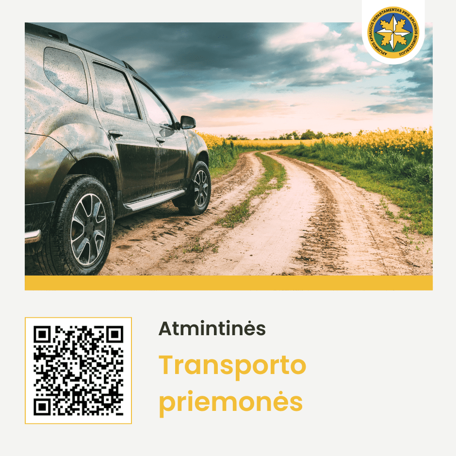 Transporto priemonės (atmintinių QR kodas)
